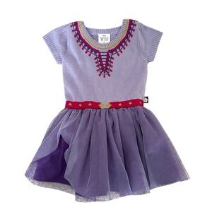 Disney Wish Movie Toddler Girls Dress Size 2T Purple Tulle Layers Knit